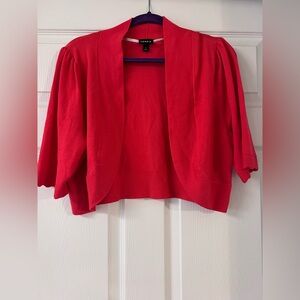 Torrid Red Knit Shrug with Open Front, New Never Worn